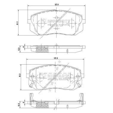 Brake Pad Set, disc brake N3600330