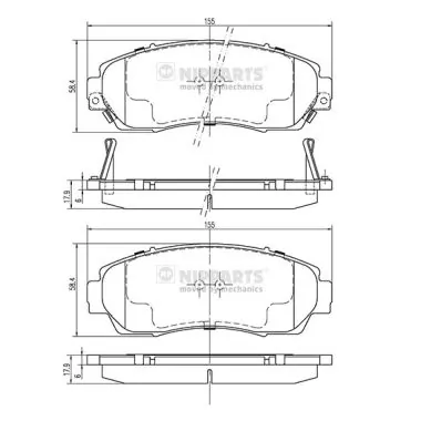 Brake Pad Set, disc brake N3604073