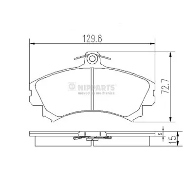 Brake Pad Set, disc brake J3605036