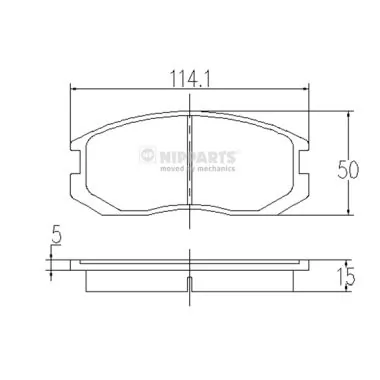 Brake Pad Set, disc brake J3605032