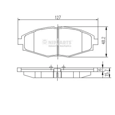 Brake Pad Set, disc brake J3600909