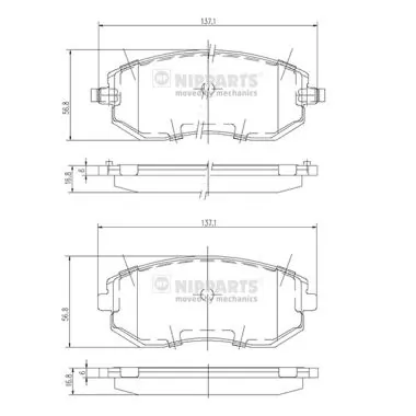 Brake Pad Set, disc brake J3607015
