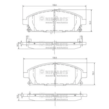 Brake Pad Set, disc brake J3601071