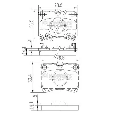 Brake Pad Set, disc brake J3603032