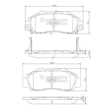 Brake Pad Set, disc brake J3604032