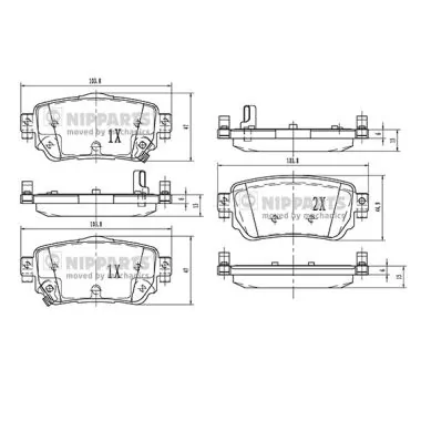 Brake Pad Set, disc brake N3611060