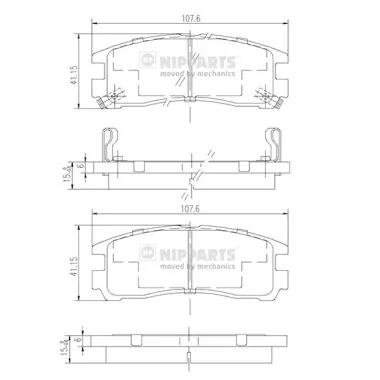 Brake Pad Set, disc brake J3615003