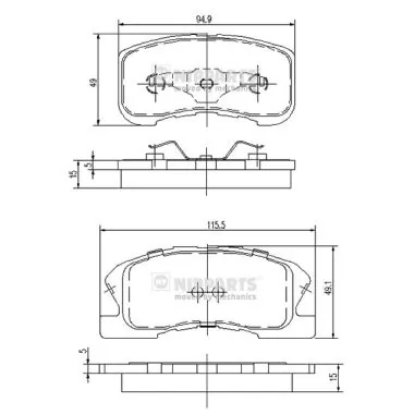 Brake Pad Set, disc brake J3606019