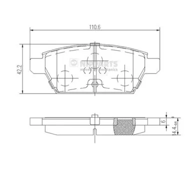 Brake Pad Set, disc brake J3613019