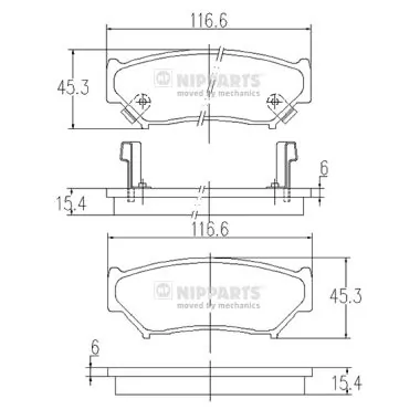 Brake Pad Set, disc brake J3608009