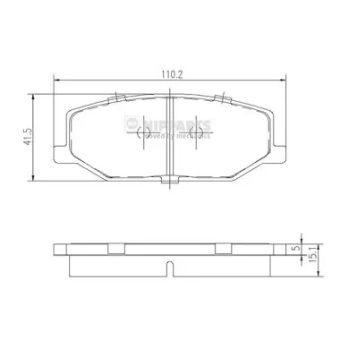 Brake Pad Set, disc brake J3608003