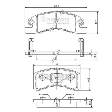Brake Pad Set, disc brake N3606021