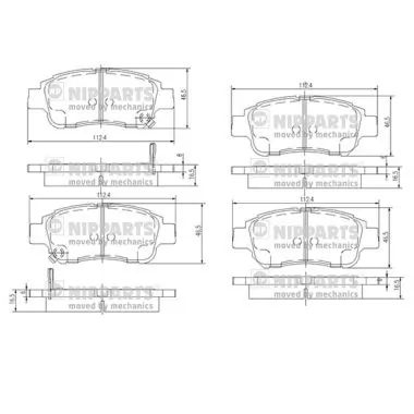 Brake Pad Set, disc brake J3602086