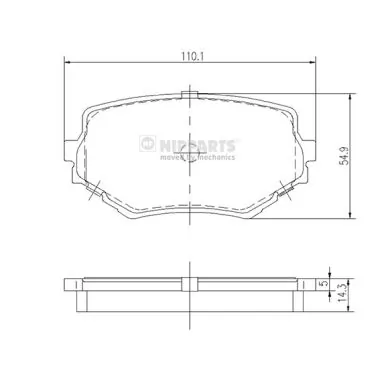 Brake Pad Set, disc brake J3608017