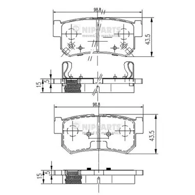 Brake Pad Set, disc brake J3610401