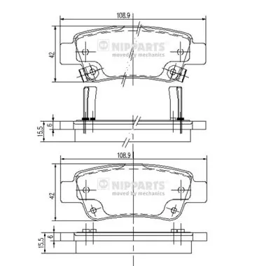Brake Pad Set, disc brake N3614019