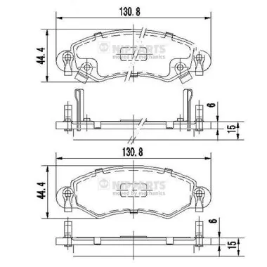 Brake Pad Set, disc brake J3608025
