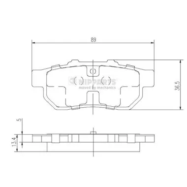 Brake Pad Set, disc brake J3614007