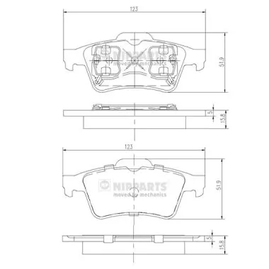 Brake Pad Set, disc brake J3611045