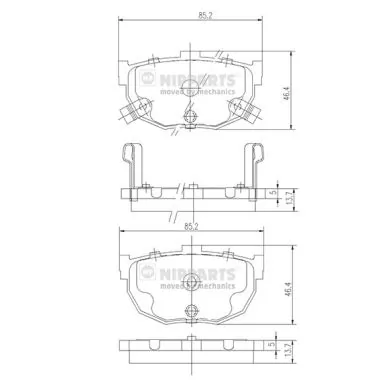 Brake Pad Set, disc brake J3610505