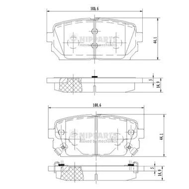 Brake Pad Set, disc brake N3610309