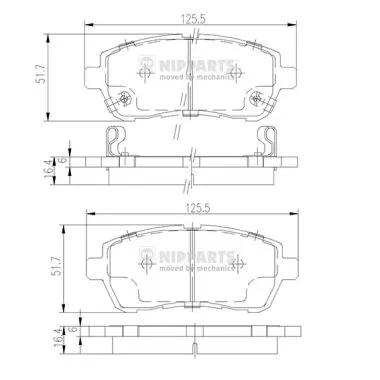 Brake Pad Set, disc brake N3606022