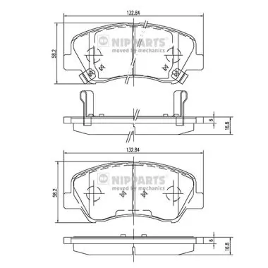 Brake Pad Set, disc brake N3600550