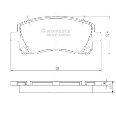 Brake Pad Set, disc brake J3607013