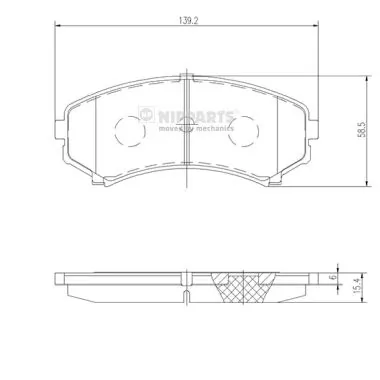 Brake Pad Set, disc brake J3605039