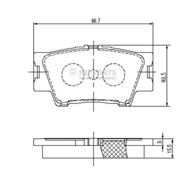 Brake Pad Set, disc brake J3612035