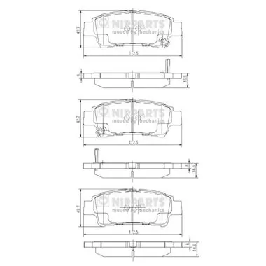 Brake Pad Set, disc brake J3612019