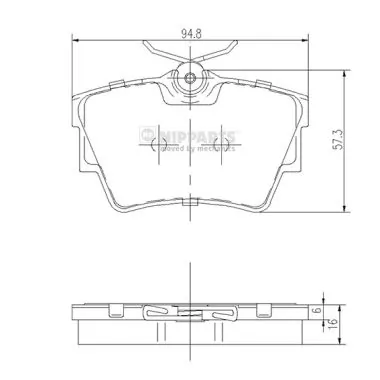 Brake Pad Set, disc brake J3611047