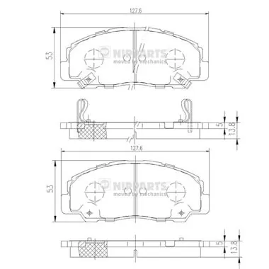 Brake Pad Set, disc brake J3606012