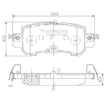Brake Pad Set, disc brake N3613026