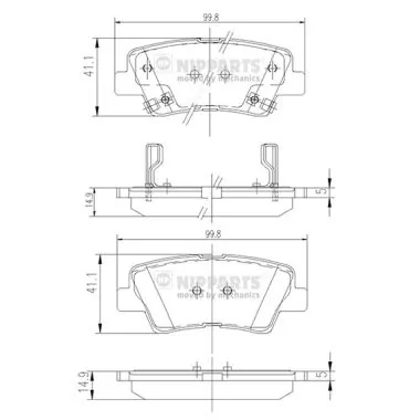 Brake Pad Set, disc brake N3610311