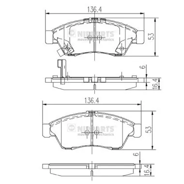 Brake Pad Set, disc brake J3608024