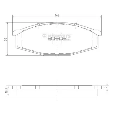 Brake Pad Set, disc brake J3601034