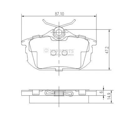 Brake Pad Set, disc brake J3615012