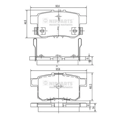 Brake Pad Set, disc brake N3614020