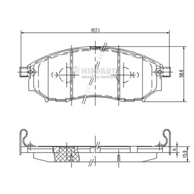 Brake Pad Set, disc brake J3601094