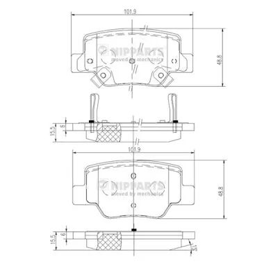 Brake Pad Set, disc brake N3612040