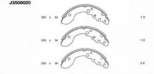 Brake Shoe Set J3508020
