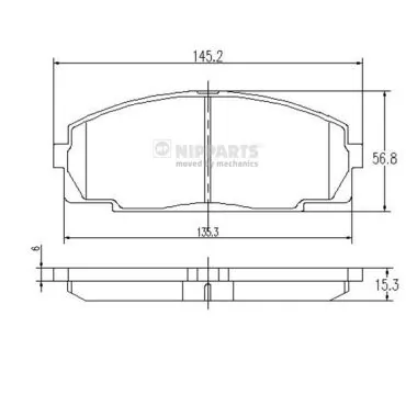 Brake Pad Set, disc brake J3602076