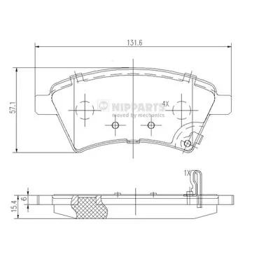 Brake Pad Set, disc brake J3608028