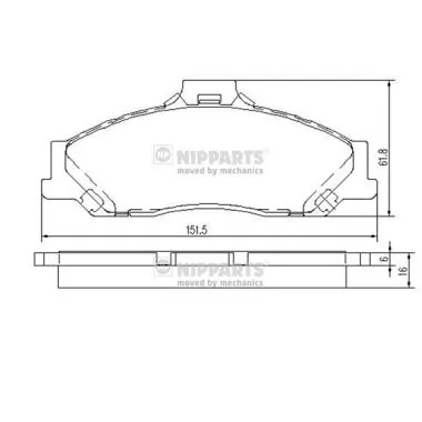 Brake Pad Set, disc brake J3603053