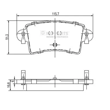 Brake Pad Set, disc brake J3611046