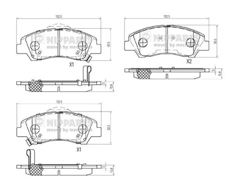 Brake Pad Set, disc brake N3600555