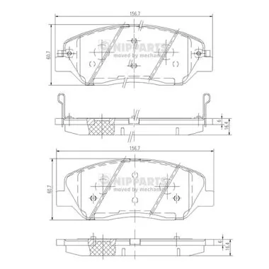 Brake Pad Set, disc brake N3605051