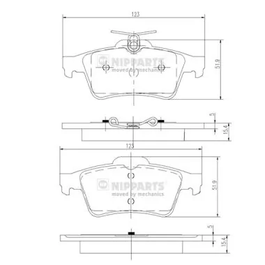 Brake Pad Set, disc brake N3613022