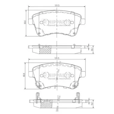 Brake Pad Set, disc brake N3600331
